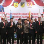 Anggota Dewan Perwakilan Rakyat Daerah (DPRD) Henri Kusuma Muhidin, SE Pelantikan Pengurus Provinsi pengurus Federasi Olahraga Karate Indonesia (Forki) Sulteng periode 2024-2028 Foto: Ramadan