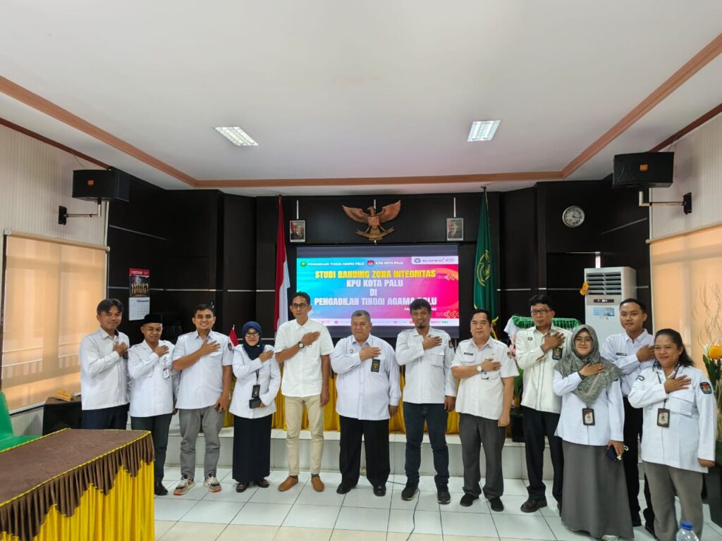 KPU Kota Palu Studi Banding ke PTA, Perkuat Langkah Menuju Zona Integritas WBK