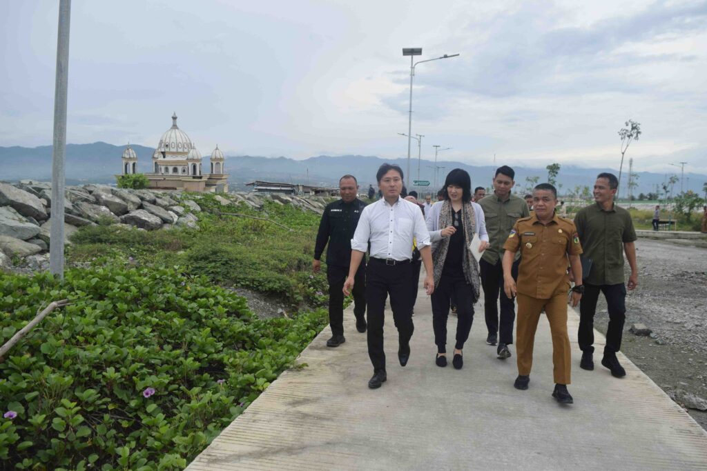 Tinjau Lokasi Bencana, Wali Kota Palu dan Wali Kota Iwanuma Perkuat Kolaborasi Pascabencana