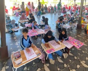 Anak TK Madani Antusias Ikuti Lomba Mewarnai di Perayaan Hut RI ke-80