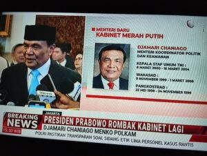 Prabowo Lantik Djamari Chaniago sebagai Menko Polkam Gantikan Budi Gunawan