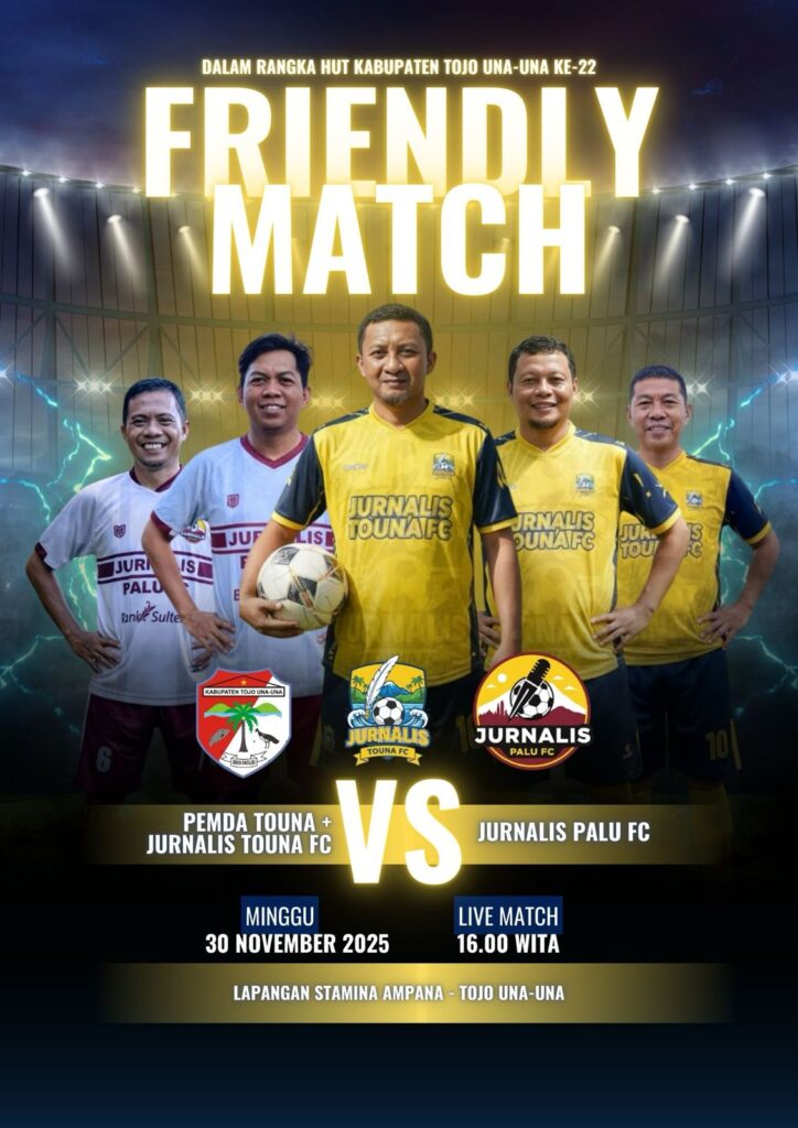 Jurnalis Palu FC dan Pemda Touna Jalin Kebersamaan dan Perkuat Sinergi Informasi