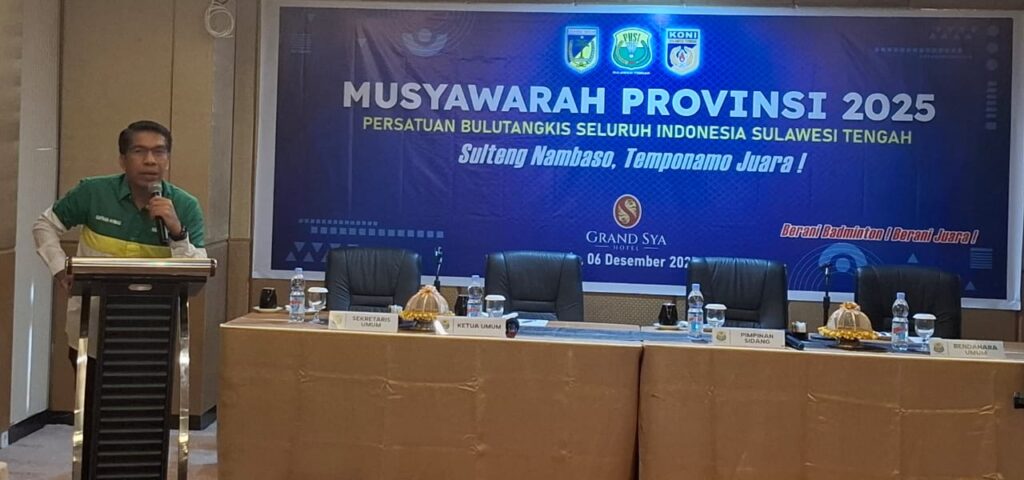 Gufran Ahmad Terpilih Lagi, PBSI Sulteng Siap Jadi Lumbung Atlet Pelatnas