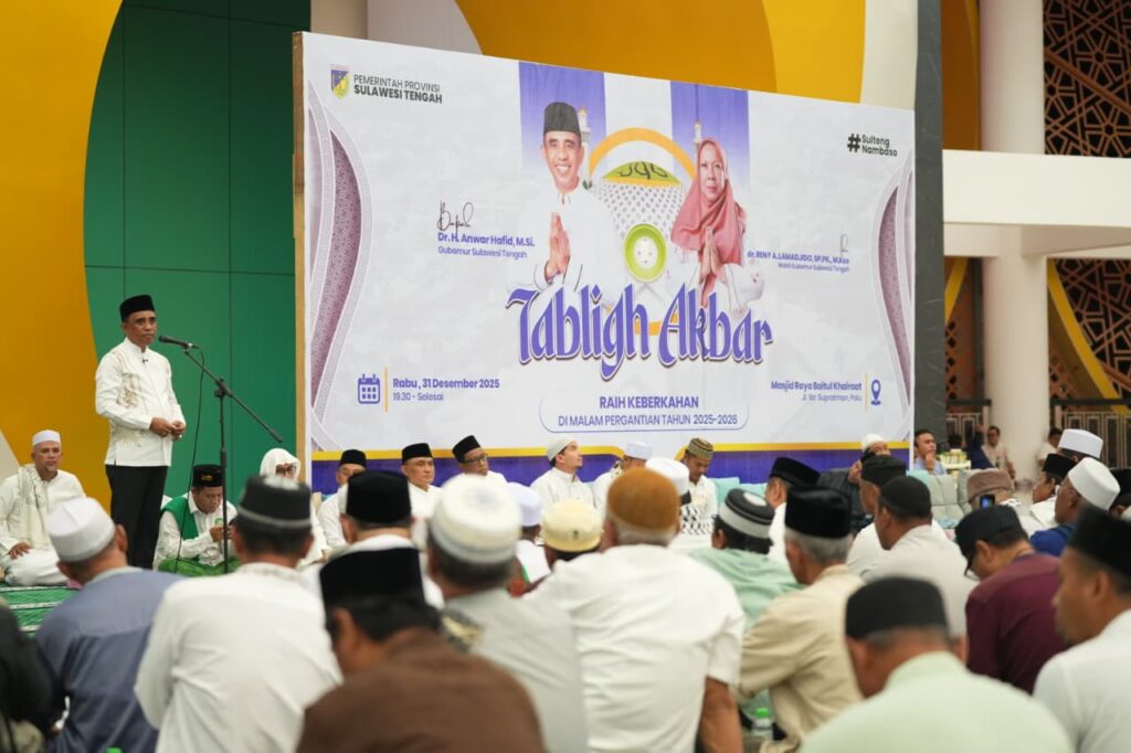 Tutup Tahun dengan Dzikir, Gubernur Anwar Hafid Ajak Warga Palu Sambut 2026 Secara Religius