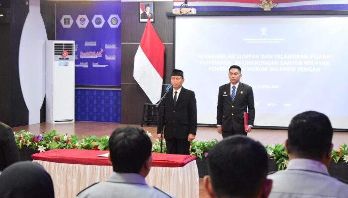 Kanwil Kemenkum Sulteng Lantik Pejabat Fungsional, Perkuat Layanan Hukum ke Masyarakat