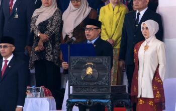 Arus Abdul Karim Bacakan Teks Proklamasi, Suara Kemerdekaan Menggema di Upacara HUT RI ke-81 Sulteng