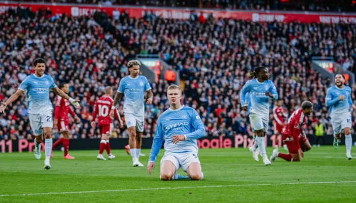 Manchester City Bantai Liverpool 3-0 di Anfield, The Citizens Rebut Puncak Klasemen