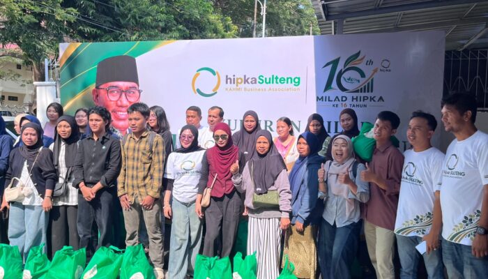 Milad ke-16, HIPKA Sulteng Berbagi Sembako untuk Panti Asuhan dan MahasiswaHIPKA Sulte