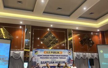 Komisi I DPRD Sulteng Gelar Uji Publik Penyempurnaan Ranperda Bantuan Hukum