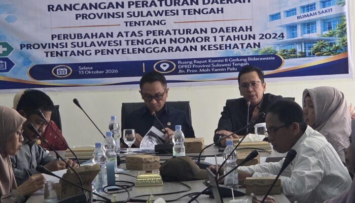 DPRD Sulteng Evaluasi Program Berani Sehat, Sinkronisasi dengan BPJS Jadi Perhatian